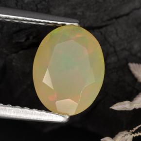1,04 ctw natürlicher mehrfarbiger Opal, Oval Schliff, Lichtdurchlässig