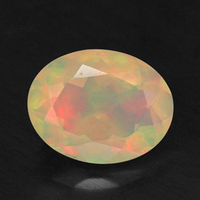 1,22 ctw natürlicher mehrfarbiger Opal, Transparent, Transparent / Lichtdurchlässig