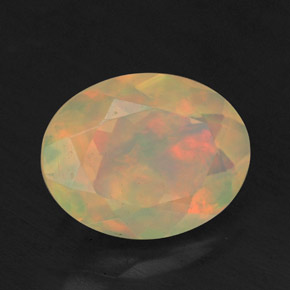 1,22 ctw natürlicher mehrfarbiger Opal, Transparent, Transparent / Lichtdurchlässig