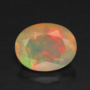 1,20 ctw natürlicher mehrfarbiger Opal, Transparent, Transparent / Lichtdurchlässig