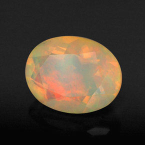 1,20 ctw natürlicher mehrfarbiger Opal, Transparent, Transparent / Lichtdurchlässig