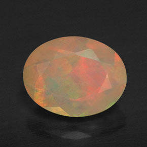 1,18 ctw natürlicher mehrfarbiger Opal, Transparent, Transparent / Lichtdurchlässig