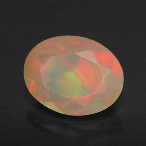 1,18 ctw natürlicher mehrfarbiger Opal, Transparent, Transparent / Lichtdurchlässig