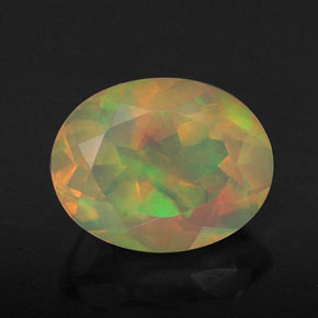 1,43 ctw natürlicher mehrfarbiger Opal, Transparent, Transparent / Lichtdurchlässig