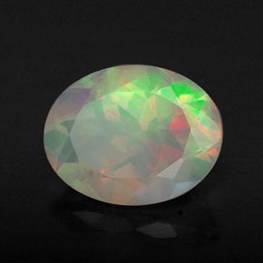 1,11 ctw natürlicher mehrfarbiger Opal, Transparent, Transparent / Lichtdurchlässig