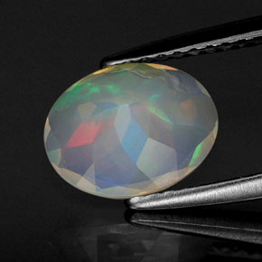 1,11 ctw natürlicher mehrfarbiger Opal, Transparent, Transparent / Lichtdurchlässig