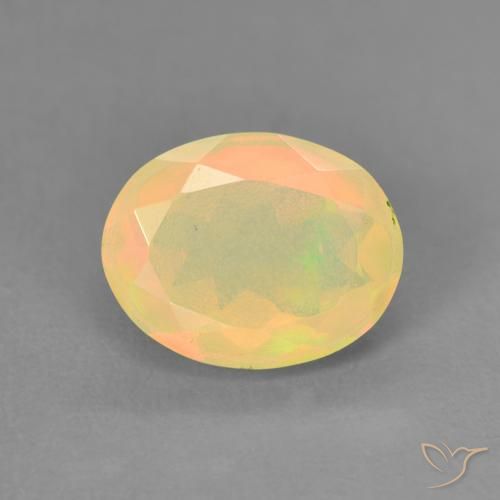 1.24ct Natürlicher Mehrfarbig Opal, Oval, Lichtdurchlässig