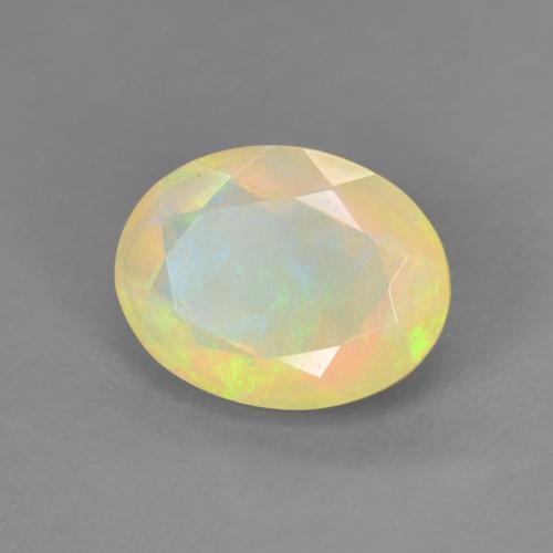 1,13 ctw natürlicher mehrfarbiger Opal, Oval Schliff, Lichtdurchlässig