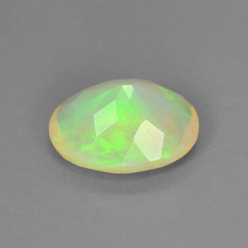 1,13 ctw natürlicher mehrfarbiger Opal, Oval Schliff, Lichtdurchlässig
