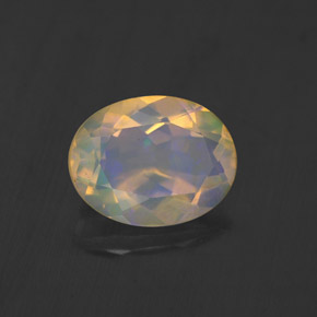 1,17 ctw natürlicher mehrfarbiger Opal, Transparent, Transparent / Lichtdurchlässig