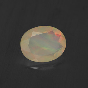1,10 ctw natürlicher mehrfarbiger Opal, Transparent, Transparent / Lichtdurchlässig