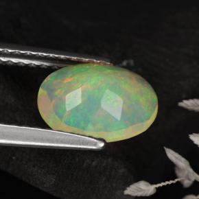 0,82 ctw natürlicher gelber Opal, Oval Schliff, Lichtdurchlässig