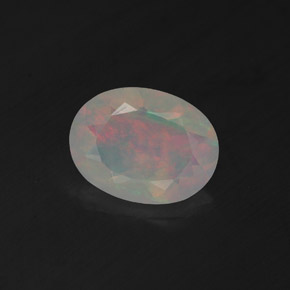 0,95 ctw natürlicher mehrfarbiger Opal, Transparent, Transparent / Lichtdurchlässig