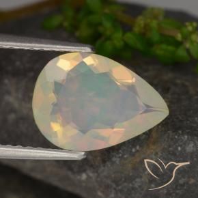 9,17 ctw natürlicher Mehrfarbig Opal, Birnenform, Transparent