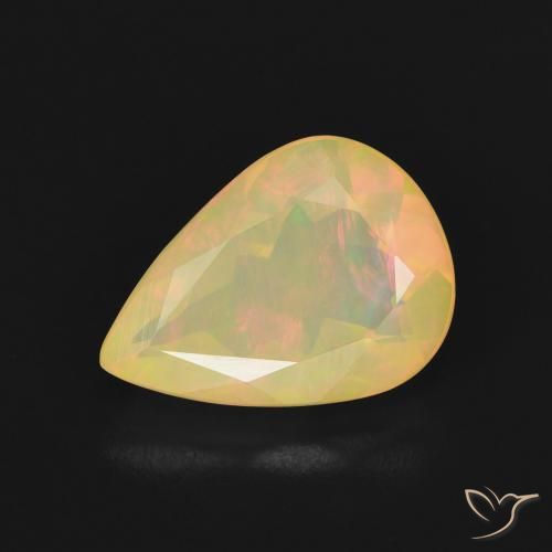 1.66ct Natürlicher Mehrfarbig Opal, Birnenform, Transparent, Photo A