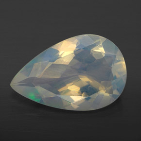 2,12 ctw natürlicher mehrfarbiger Opal, Birnenform, Transparent