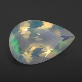2,12 ctw natürlicher mehrfarbiger Opal, Birnenform, Transparent