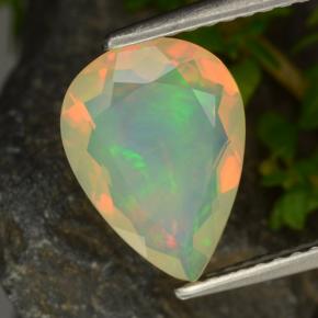 1,42 ctw natürlicher gelber Opal, Birnenform, Transparent