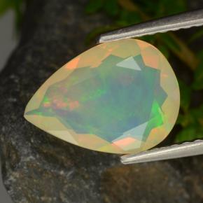 1,42 ctw natürlicher gelber Opal, Birnenform, Transparent