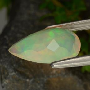 1,42 ctw natürlicher gelber Opal, Birnenform, Transparent