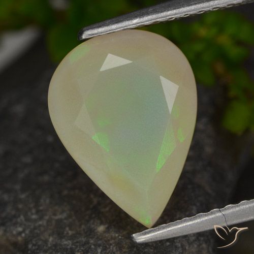 1.69ct Natürlicher Mehrfarbig Opal, Birnenform, Lichtdurchlässig, Photo A