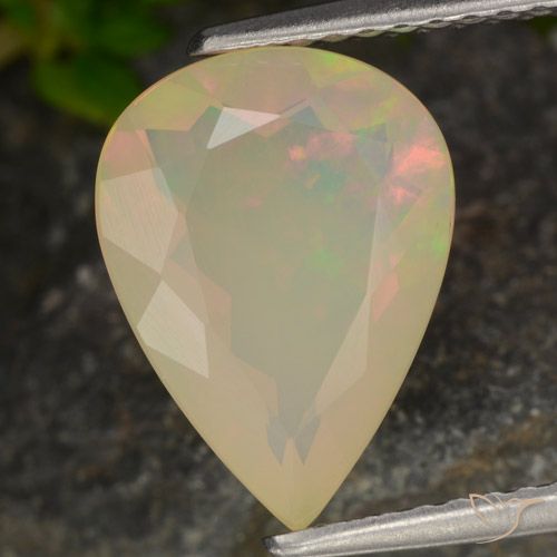 1.91ct Natürlicher Mehrfarbig Opal, Birnenform, Lichtdurchlässig, Photo A