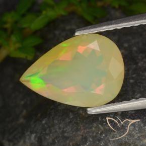 9,17 ctw natürlicher Mehrfarbig Opal, Birnenform, Transparent