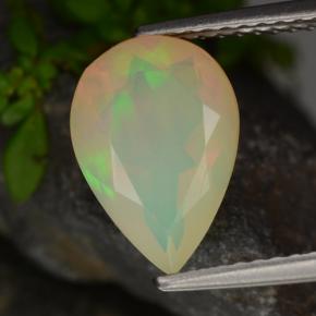 1,61 ctw natürlicher mehrfarbiger Opal, Birnenform, Lichtdurchlässig