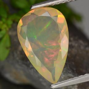 1,32 ctw natürlicher gelber Opal, Birnenform, Transparent