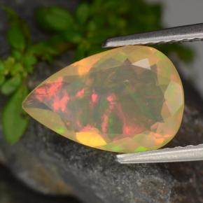1,32 ctw natürlicher gelber Opal, Birnenform, Transparent
