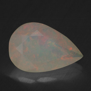 1,74 ctw natürlicher mehrfarbiger Opal, Birnenform, Transparent