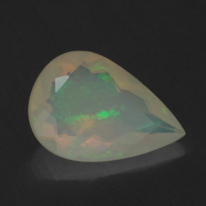 1,45 ctw natürlicher mehrfarbiger Opal, Birnenform, Lichtdurchlässig