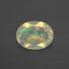 0,86 ctw natürlicher mehrfarbiger Opal, Oval Schliff, Transparent