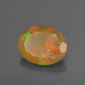 1,43 ctw natürlicher mehrfarbiger Opal, Transparent, Transparent / Lichtdurchlässig