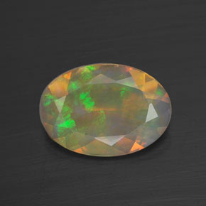 1,17 ctw natürlicher mehrfarbiger Opal, Transparent, Transparent / Lichtdurchlässig