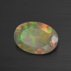 1,17 ctw natürlicher mehrfarbiger Opal, Transparent, Transparent / Lichtdurchlässig