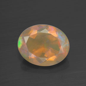 1,73 ctw natürlicher mehrfarbiger Opal, Oval Schliff, Transparent