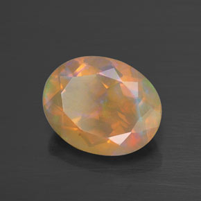 1,73 ctw natürlicher mehrfarbiger Opal, Oval Schliff, Transparent
