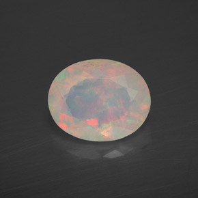1,83 ctw natürlicher mehrfarbiger Opal, Oval Schliff, Transparent