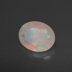 1,83 ctw natürlicher mehrfarbiger Opal, Oval Schliff, Transparent