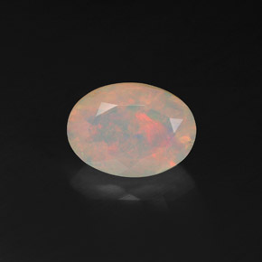 1,54 ctw natürlicher mehrfarbiger Opal, Oval Schliff, Transparent
