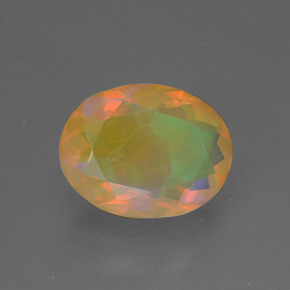 1,29 ctw natürlicher mehrfarbiger Opal, Oval Schliff, Lichtdurchlässig