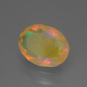 1,29 ctw natürlicher mehrfarbiger Opal, Oval Schliff, Lichtdurchlässig