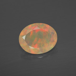 1,55 ctw natürlicher mehrfarbiger Opal, Transparent, Transparent / Lichtdurchlässig
