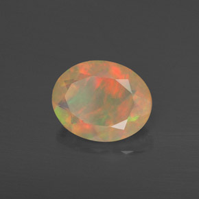 1,55 ctw natürlicher mehrfarbiger Opal, Transparent, Transparent / Lichtdurchlässig