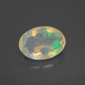 1,77 ctw natürlicher mehrfarbiger Opal, Oval Schliff, Transparent