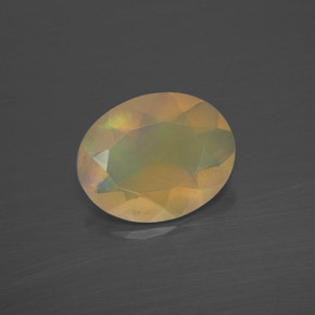 1,17 ctw natürlicher mehrfarbiger Opal, Oval Schliff, Lichtdurchlässig
