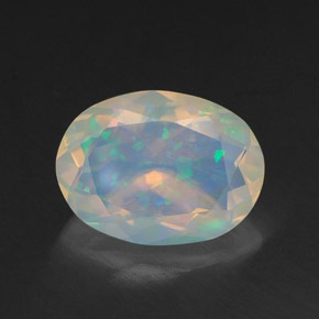 1,41 ctw natürlicher mehrfarbiger Opal, Transparent, Transparent / Lichtdurchlässig
