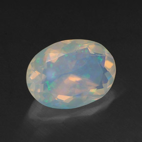 1,41 ctw natürlicher mehrfarbiger Opal, Transparent, Transparent / Lichtdurchlässig