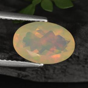 1,55 ctw natürlicher mehrfarbiger Opal, Oval Schliff, Lichtdurchlässig